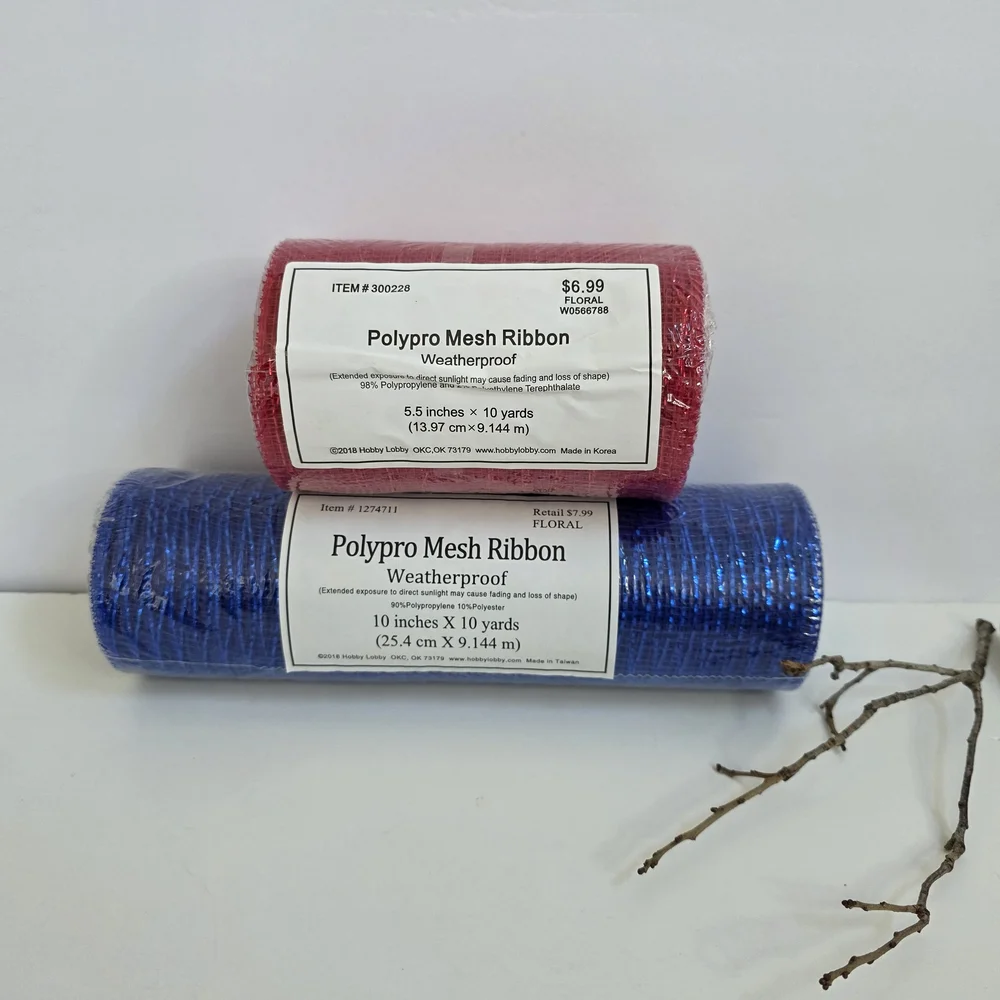 Polypro Mesh Ribbon Set - Red and Blue - Picture 9 of 10